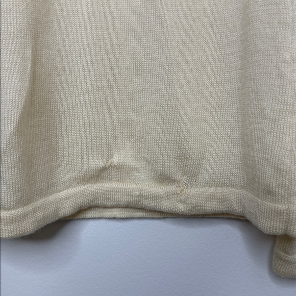 Charter Club Pure Wool Vintage Cream Crewneck Sweater Long Sleeve Top - Picture 7 of 7
